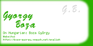 gyorgy boza business card